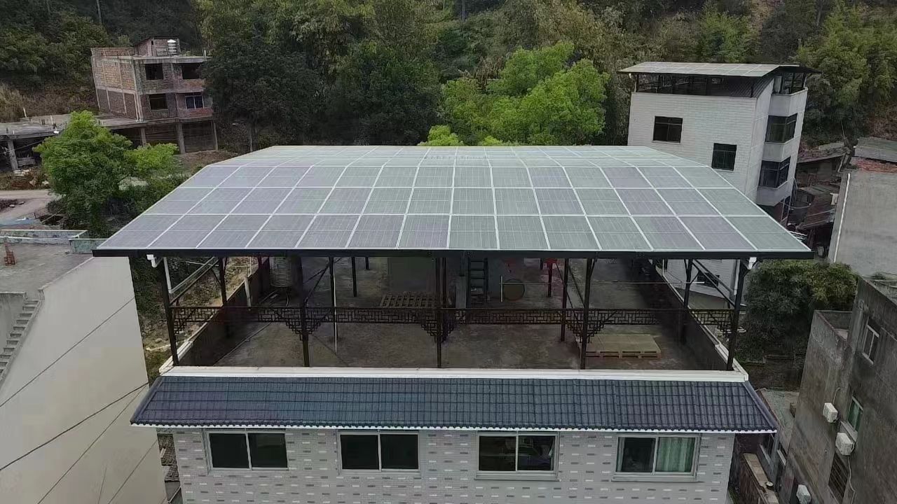 玉林15kw+10kwh自建别墅家庭光伏储能系统